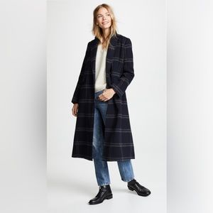 Vince Shadow Plaid Coat